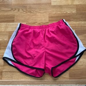 Pink Athletic Shorts with very subtle polka dots